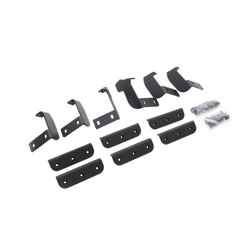 Toyota Tundra SideStep Mounting Brackets - Go Rhino - Dominator - Textured Black - `22-`27